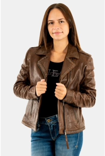Blouson cuir rose 2025 garden