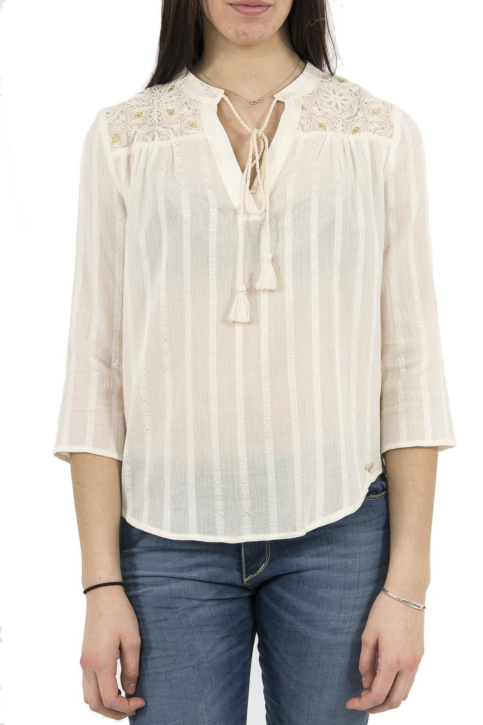 tee shirt manches longues lpb s185703 blanc main product photo