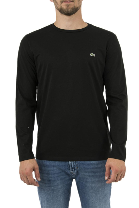 Tee shirt manches longues lacoste th6712 031 noir main product photo