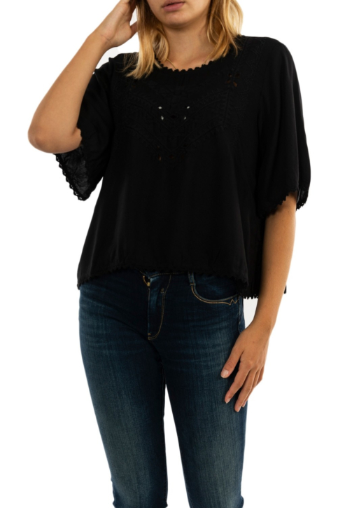 tee shirt Veromoda tia noir main product photo