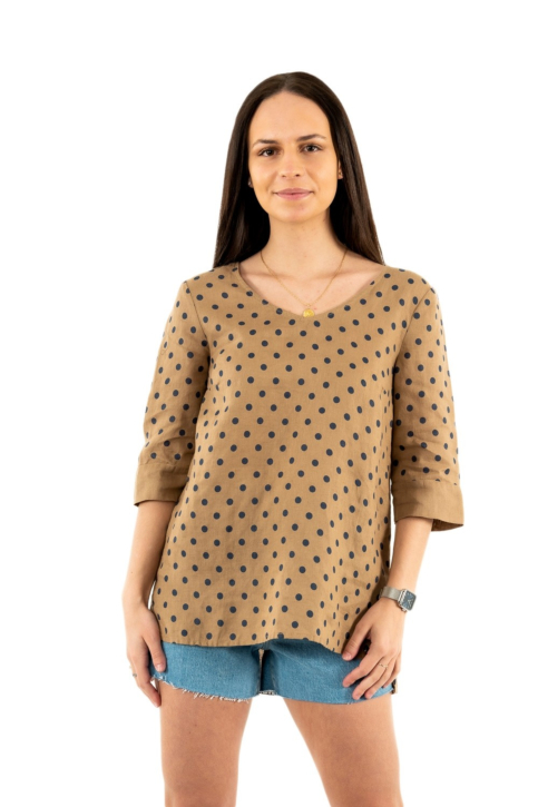 tee shirt manches longues le boudoir d'edouard be970 marron main product photo
