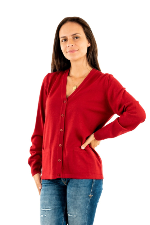 gilets cardigans ellemme italia 2256 rouge main product photo