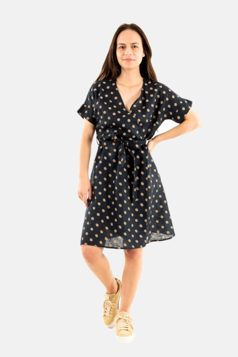 robe le boudoir d'edouard be1177 marine/sable main product photo