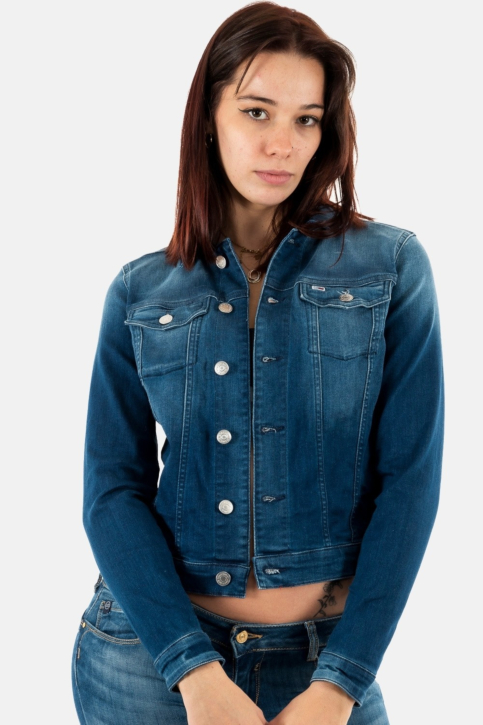 blousons et vestes tommy jeans vivianne slim trucke 1a5 new niceville mid blue stretch main product photo