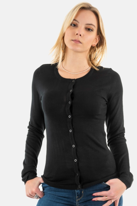 gilets cardigans ichi mafa noir main product photo