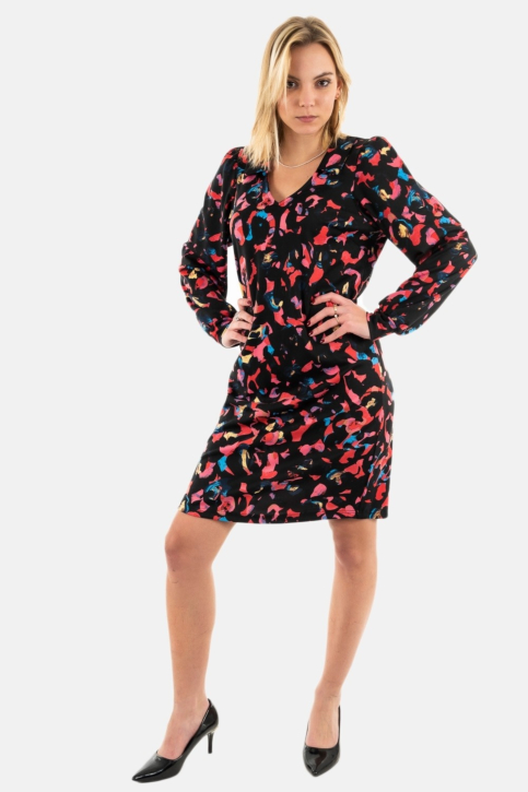 robe ichi kate print noir main product photo