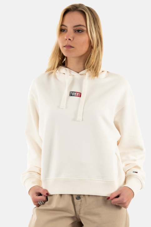 sweat tommy jeans cls timeless 1 w blanc main product photo