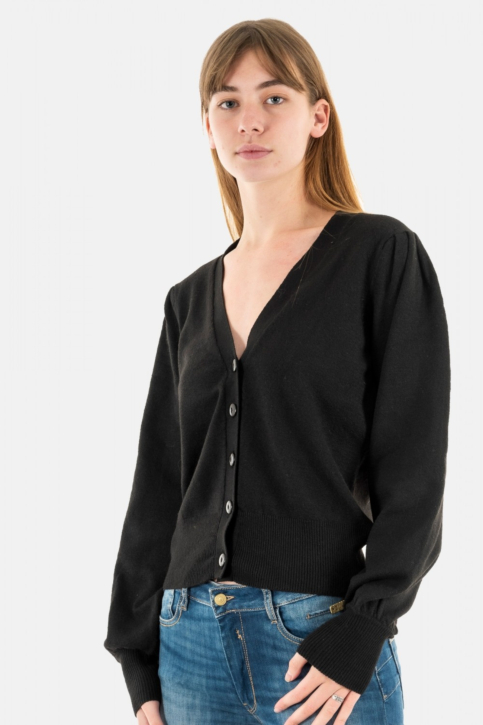 gilets cardigans ichi alpa 194008 black main product photo