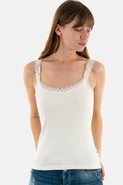 débardeurs freeman t. porter dansy rib col95-l 10 white main product photo