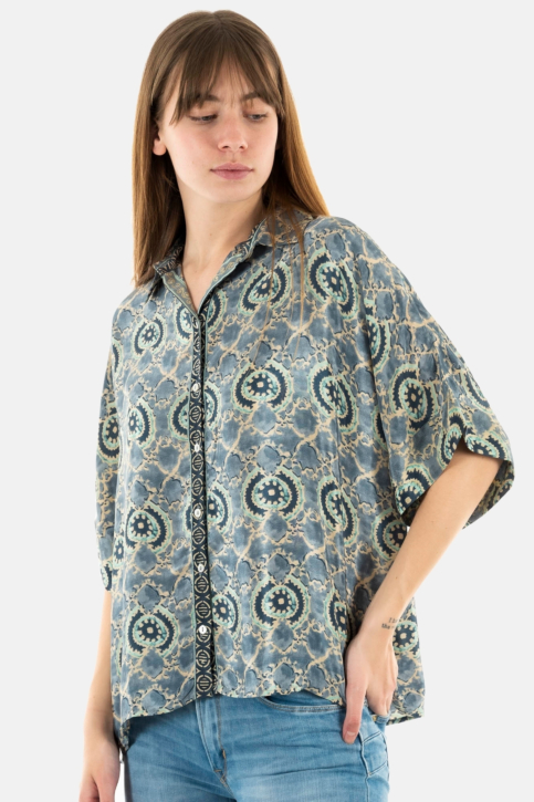 chemisier manches courtes lauren vidal be2162n bergam main product photo