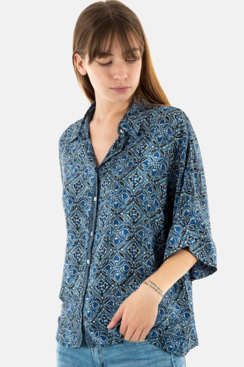 chemisier manches courtes lauren vidal be2162n moon main product photo