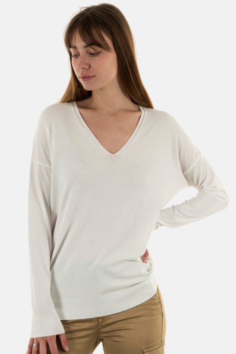 pull léger lauren vidal ple8001 ecru main product photo