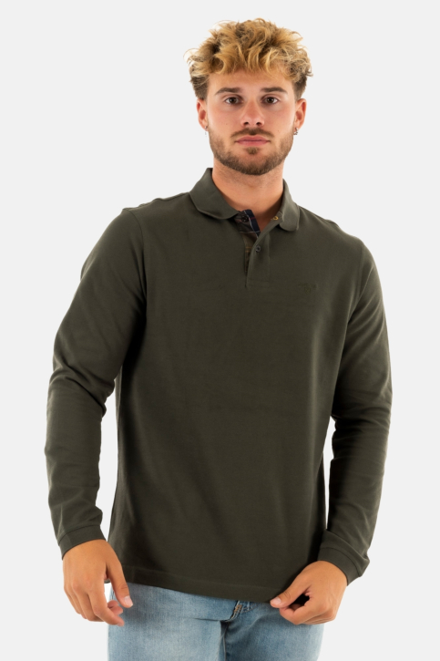 Polos manches longues barbour essential l/s sports gn91 forest main product photo