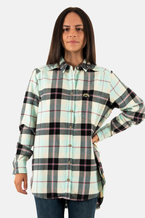 chemisier superdry w4010404a qzl aqua check main product photo