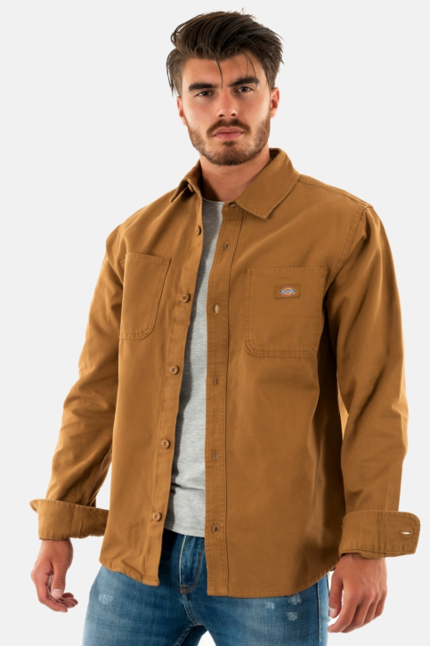 chemise dickies duck canvas c411 sw brown main product photo