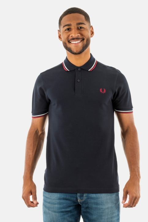 Polos fred perry mm3600 t55 nvy/swht/bntred main product photo