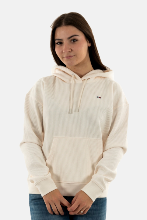 sweat tommy jeans bxy ottoman hood ybh ancient white main product photo