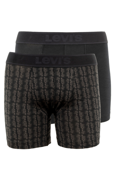Calecons et slips levi's® hologram logo aop boxer brief 2p 001 black combo main product photo