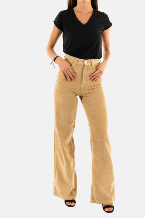 pantalons tommy jeans cord claire hr ab0 tawny sand main product photo