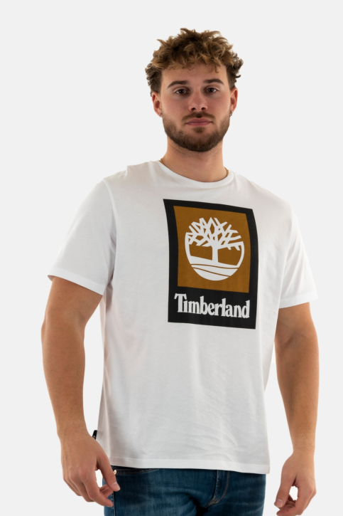 Tee shirt timberland stack logo 1001 white main product photo