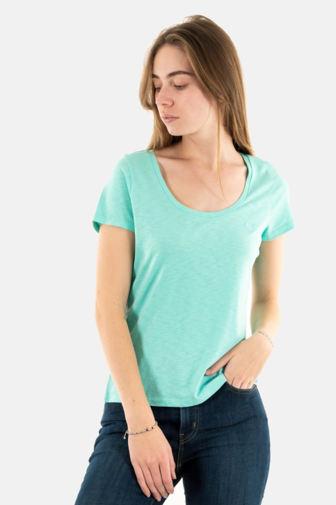 Tee shirt superdry scoop neck dus fluro mint main product photo