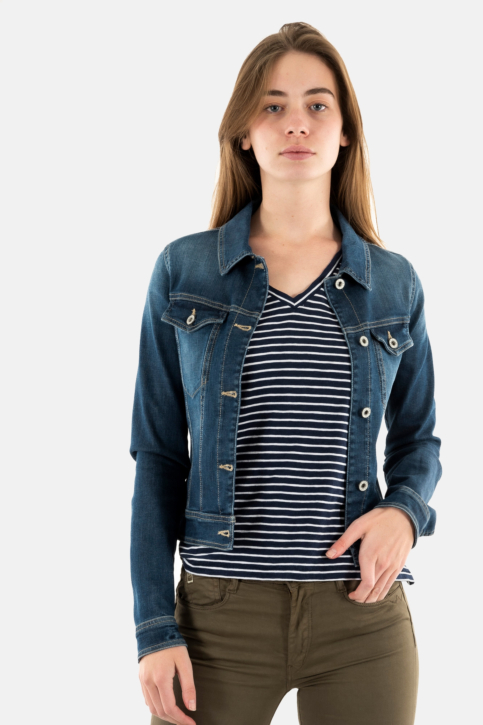 Blousons et vestes please v491 1670 blu denim main product photo