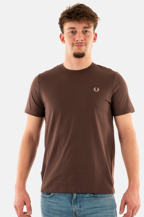 Tee shirt fred perry crew neck u85 brick/warm grey main product photo
