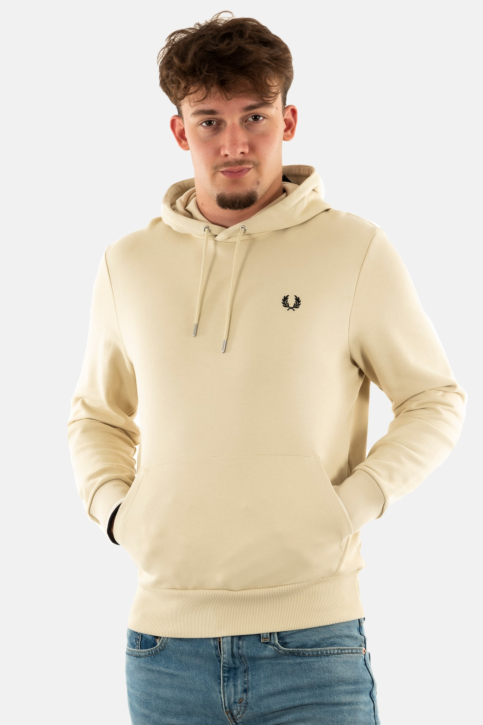 Sweat fred perry tipped hooded sweatshirt v54 oatmeal / black main product photo
