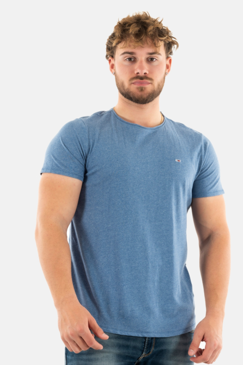 Tee shirt tommy jeans slim jaspe c neck c6c charmed main product photo