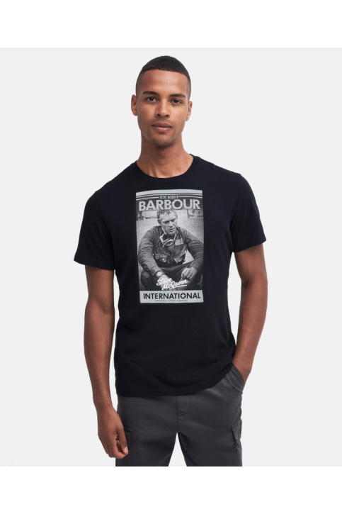Tee shirt barbour intl mount bk31 black main product photo
