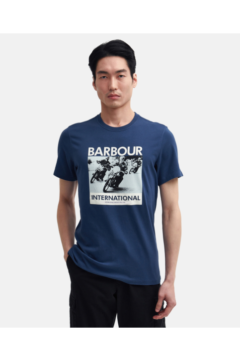 Tee shirt barbour intl chisel ny55 washed cobalt main product photo