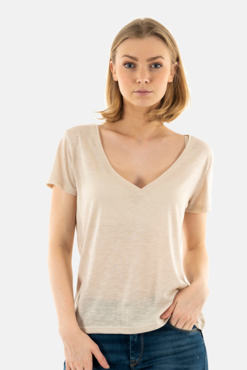 Tee shirt la petite etoile elvie beige main product photo
