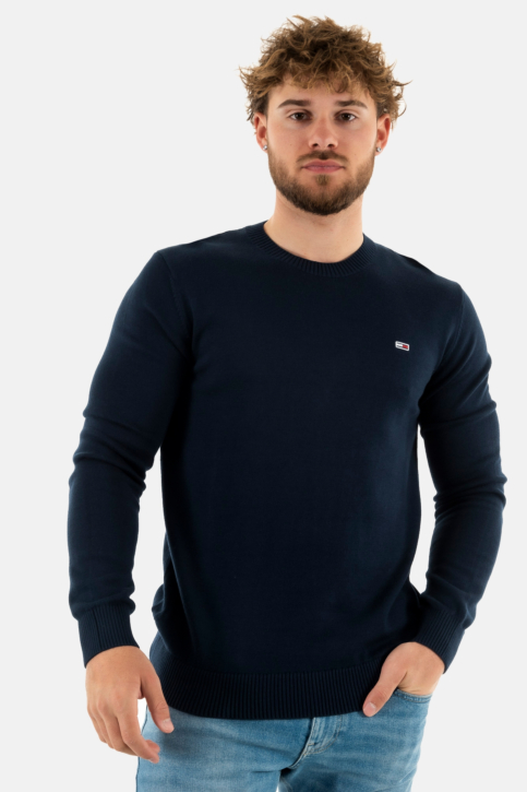 Pull leger tommy jeans slim essential c1g dark night navy main product photo
