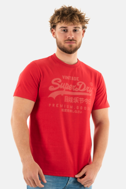 Tee shirt superdry classic vl heritage 9qz ferra red marl main product photo