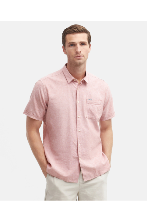 Chemise manches courtes barbour nelson s/s summer pi55 pink clay main product photo