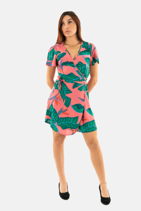 Robe superdry printed mini wrap 2ko pink paradise main product photo