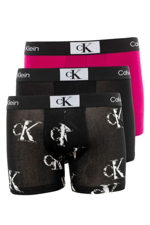 Calecons et slips calvin klein jeans trunk 3pk mrs blk/ck distressed print_blk/jewel main product photo