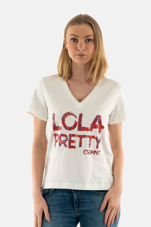 Tee shirt lola casademunt ls2415037 2b2 blanco-rosa main product photo
