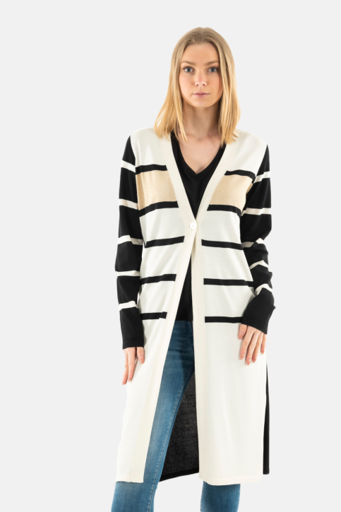 Gilets cardigans lola casademunt ls2411004 2n0 negro-crudo main product photo