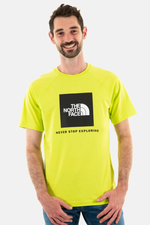 Tee shirt the north face raglan redbox riq1 fizz/lime main product photo