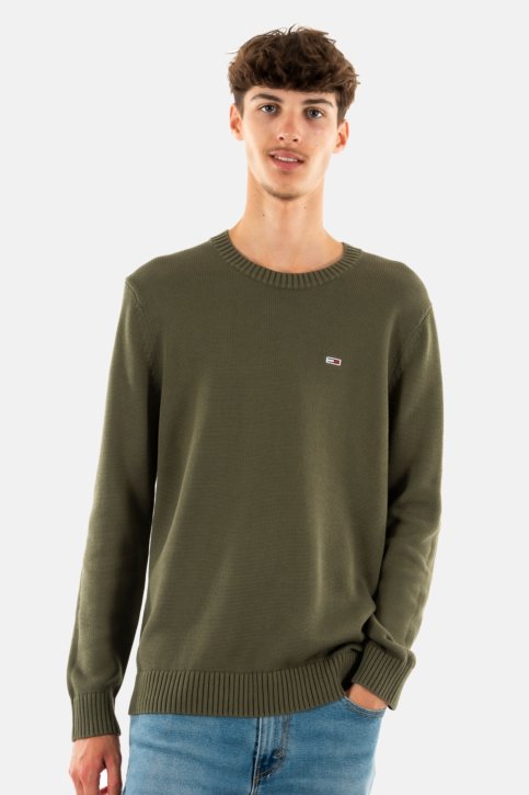 Pull leger tommy jeans slim essntls m12 fatigue green main product photo