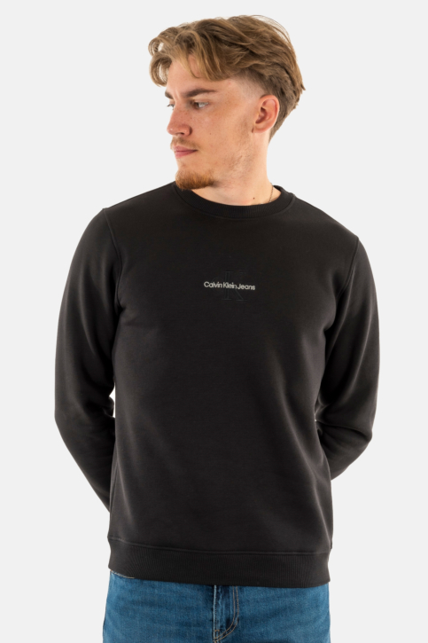 Sweat calvin klein jeans monologo crew 0gm black main product photo