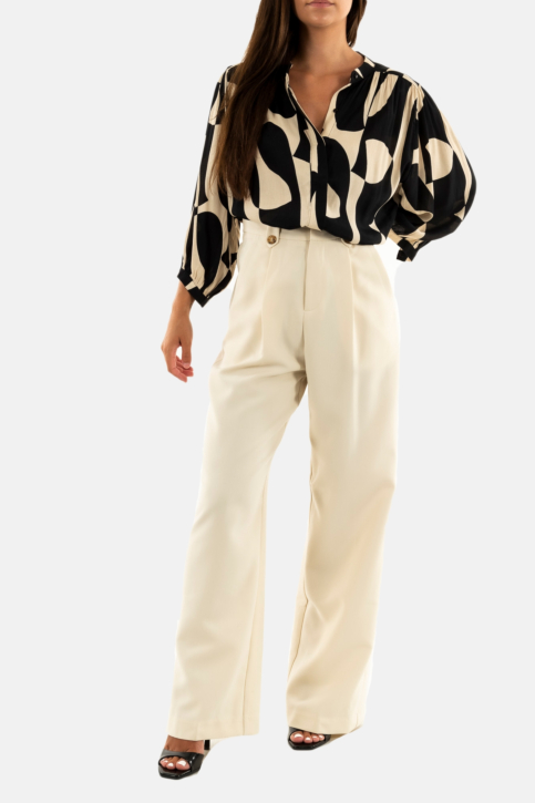 Pantalons grace & mila nilay_22724 ecru main product photo