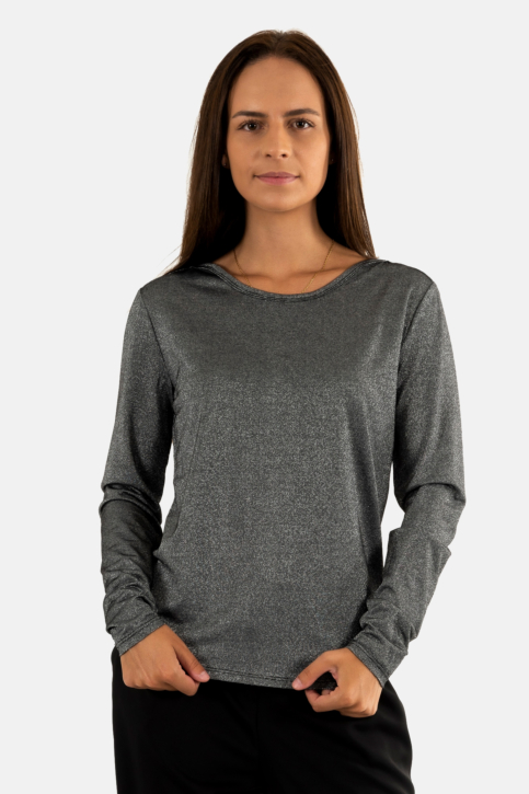 Tee shirt manches longues sun valley polesk 9999 noir main product photo