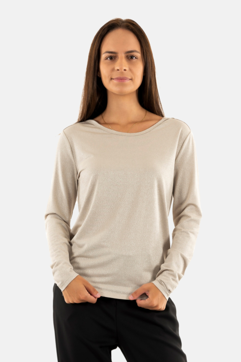 Tee shirt manches longues sun valley polesk 1005 sable main product photo