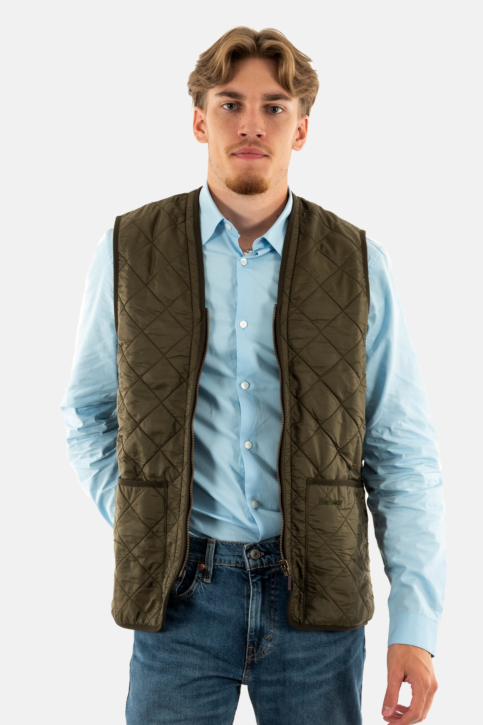 Gilets ss manche barbour polarquilt waistcoat ol91 olive main product photo