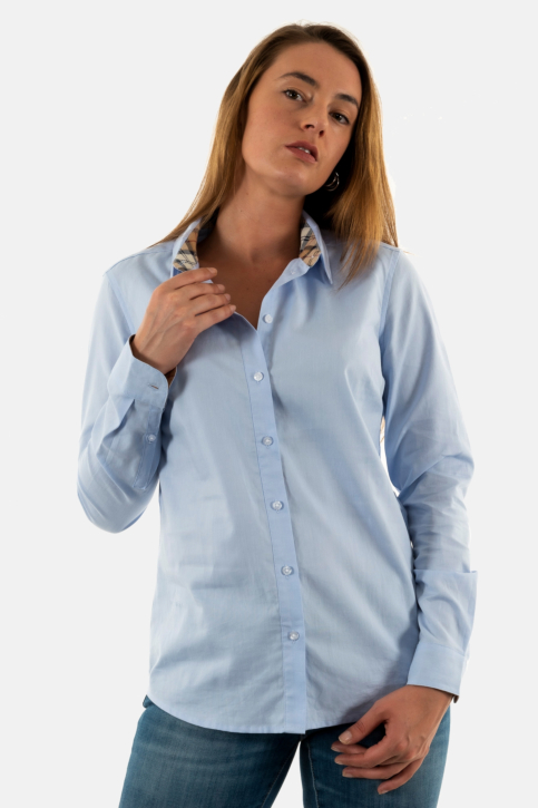 Chemisier barbour derwent bl13 pale blue/hessian tartan main product photo