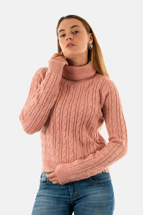 Pull hiver superdry fitted cable 5ae dusty rose main product photo