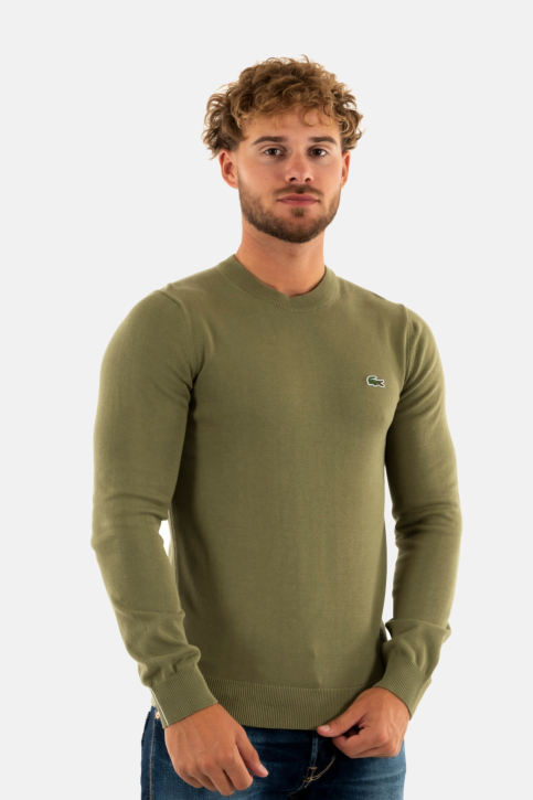 Pull leger lacoste ah1985 bmy kaki main product photo