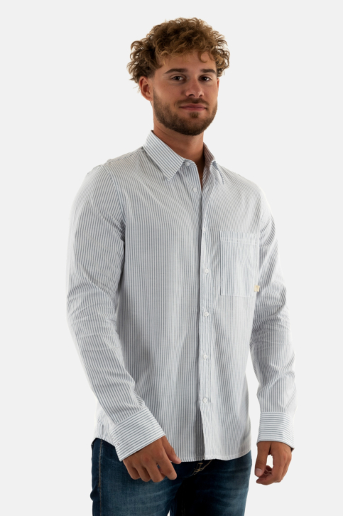 Chemise calvin klein jeans oxford 0fb white china blue stripe main product photo